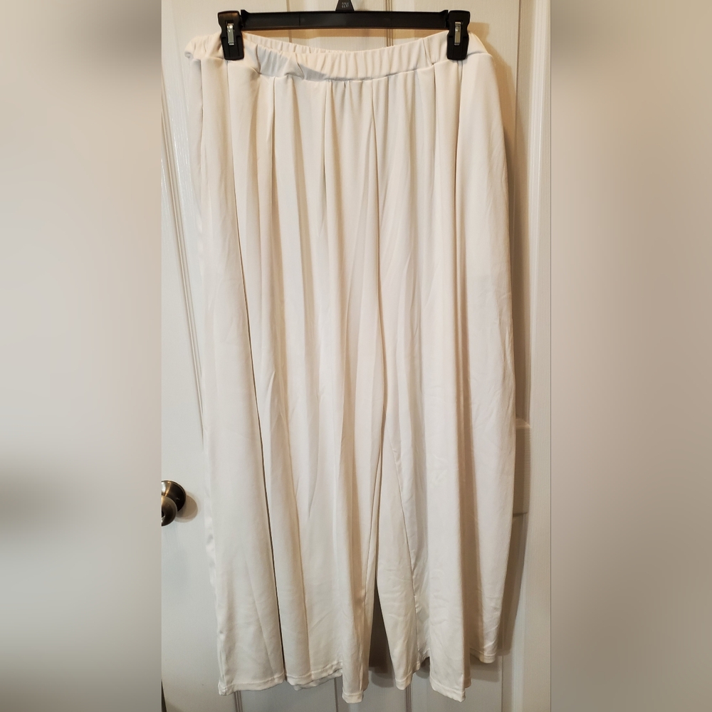 Cider Cream Maxi Wide Leg Jumpsuit Pleated